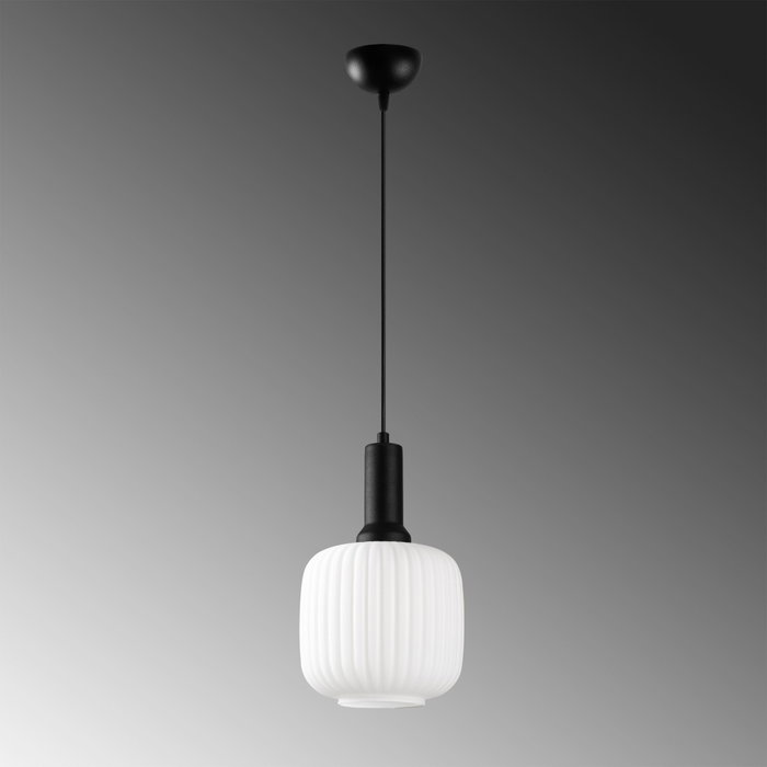 Opviq Asker - 15187 Lámpara de araña de metal y vidrio Negro